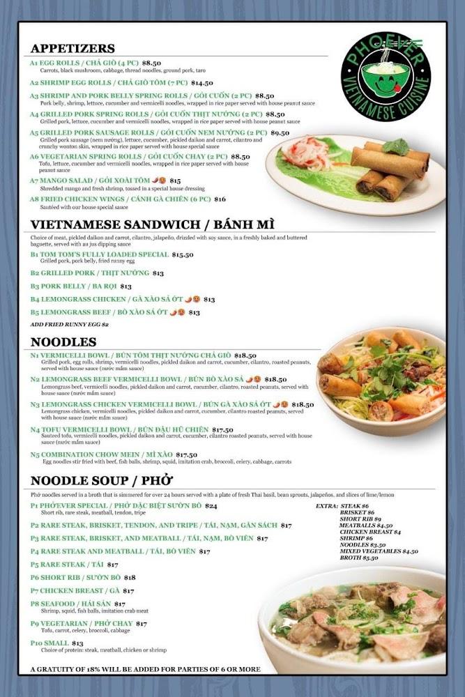 PhoEver Vietnamese Cuisine Menu image 1
