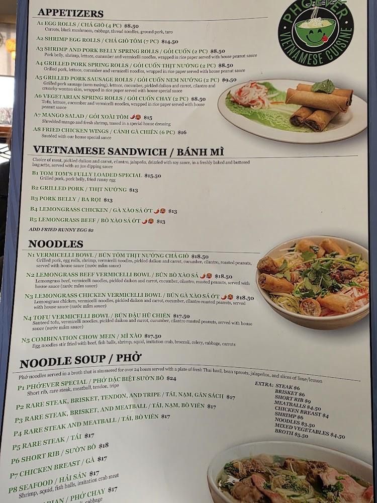 PhoEver Vietnamese Cuisine Menu image 3